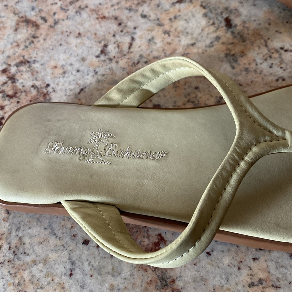 TOMMY BAHAMAS LEATHER FLIP FLOPS . - Picture 2 of 7
